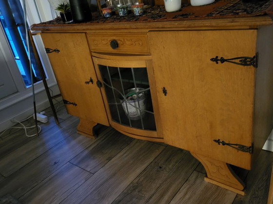 Vintage Sideboard 1960s – Glass, Metal (photo 2 of 5)