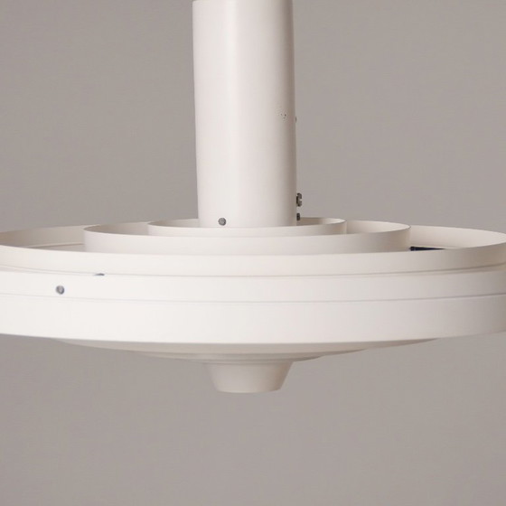 Image 1 of Fog & Mørup Fibonacci hanging lamp - Sophus Frandsen - Danish design 1960s - vintage white metal ceiling lamp