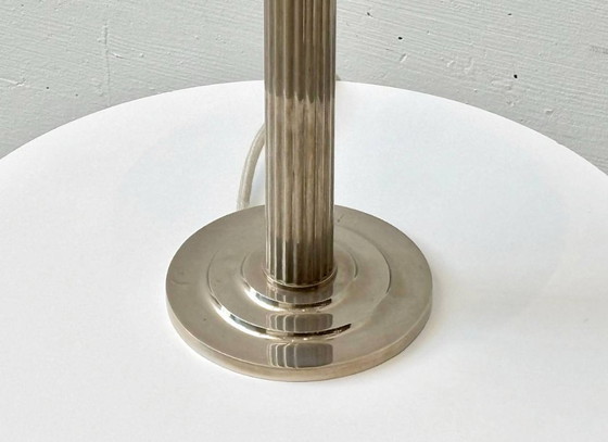 Image 1 of Nickel table lamps with opal shades by Adolf Loos for Villa Steiner