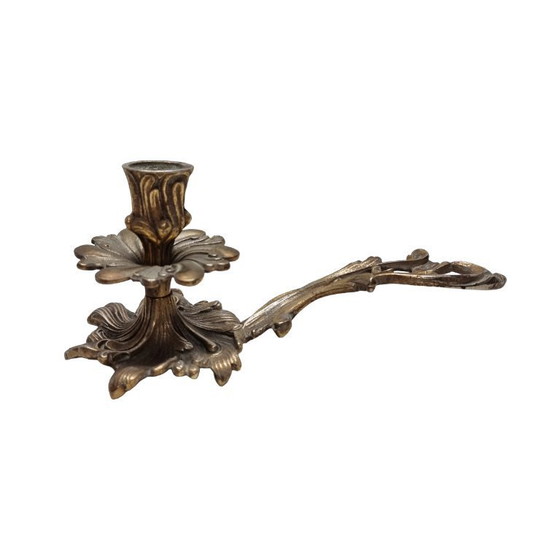 Image 1 of Rococo style brass candlestick