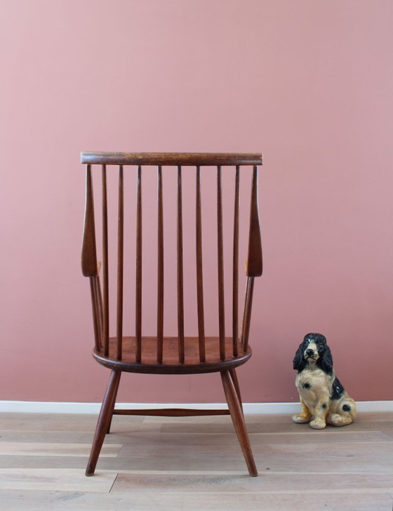 Image 1 of Houten vintage spijlenstoel - Lena Larsson - Nesto. Scandinavisch design stoel