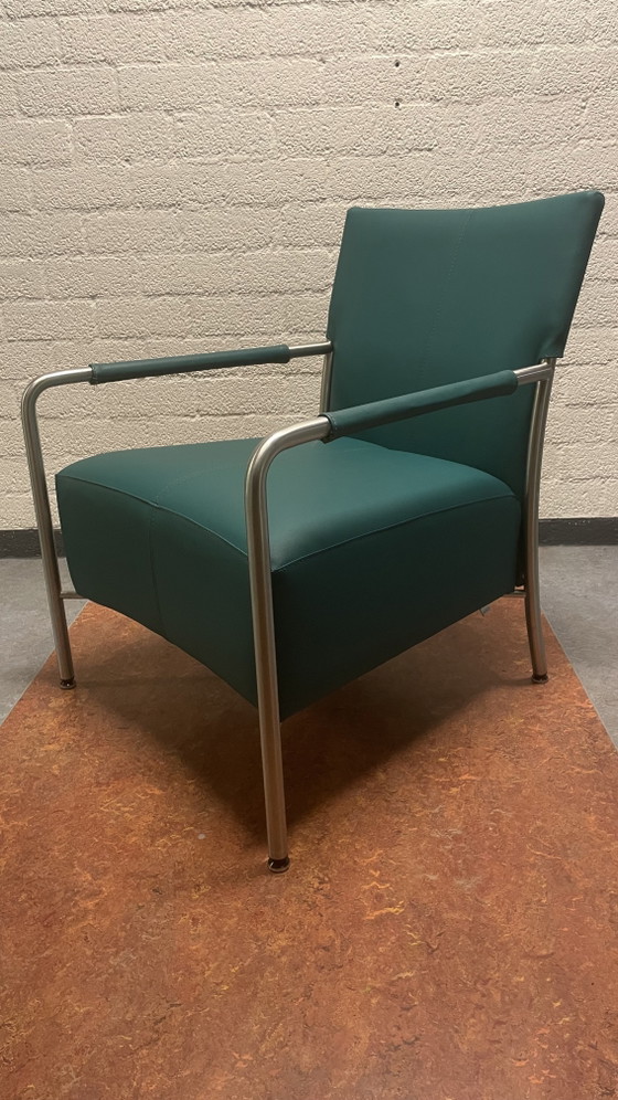 Bert Plantagie, Class Fauteuil, Cuir et Acier Inoxydable, Modèle d'Exposition – rvs, Leather (photo 3 of 12)