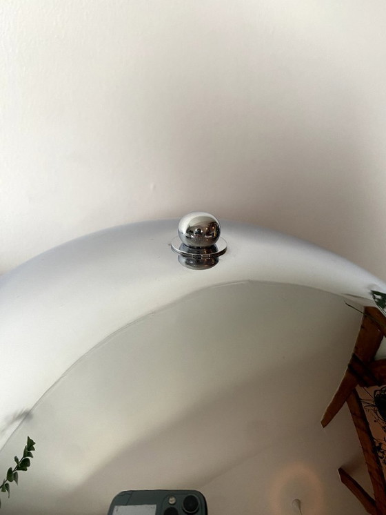 Image 1 of 2x Mid - Century Massive Chrome Mushroom Table Lamp Desk Lamp