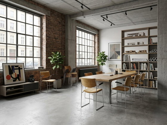 Image 1 of 1970s stackable steel farme chairs (Set of 12) by ELAM, Italy