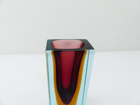 Image 1 of Sommerso Seguso Vetri d'Arte vaas, Murano, circa 1960