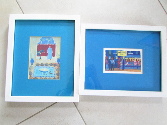 Image 1 of area of illustrations under glass by Christopher Corr