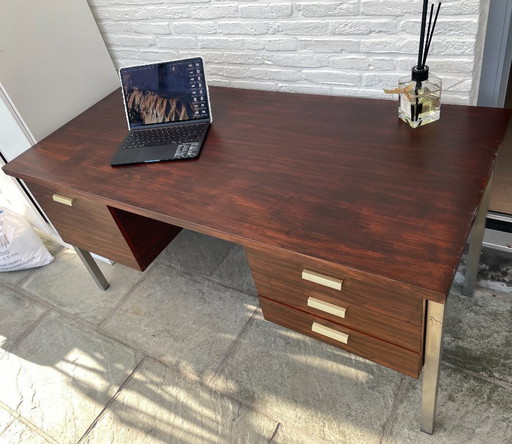 Escritorio ejecutivo vintage de palisandro - Compacto - Estilo moderno de mediados de siglo