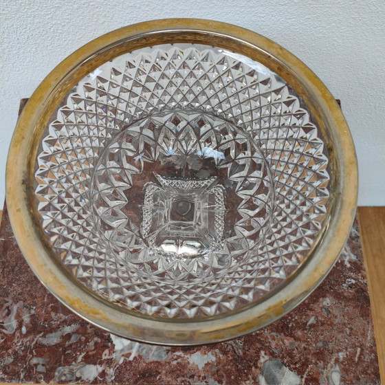 Image 1 of bol en cristal style Hollywood Regency, coupe à fruits