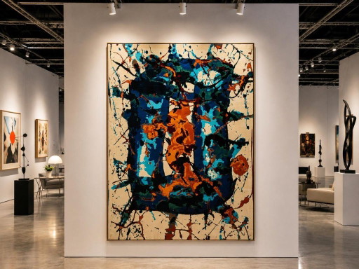 Alfombra Sam Francis SF-312 – Lana de seda anudada a mano sobre algodón – 205 x 290 cm (81 x 114 pulgadas) (photo 2 of 12)