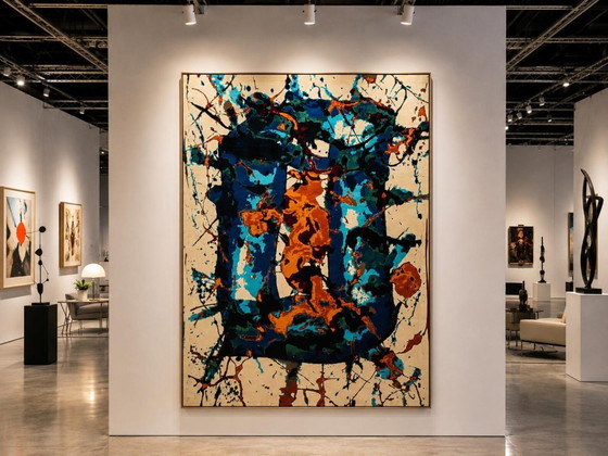 Alfombra Sam Francis SF-312 – Lana de seda anudada a mano sobre algodón – 205 x 290 cm (81 x 114 pulgadas) (photo 2 of 12)