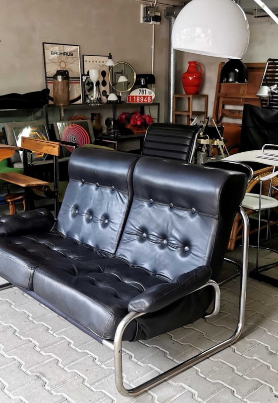 Image 1 of Divano in pelle Borkum Ikea Svezia anni '70 Bauhaus
