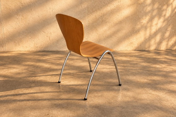 6x sedia da scuola vintage | sedie impilabili – Sedie da pranzo, Cromo, Legno (photo 5 of 7)
