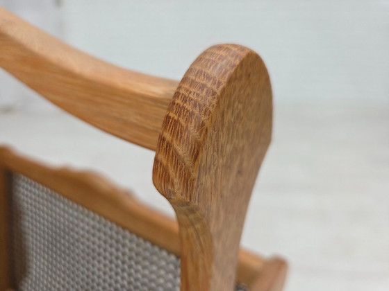 Image 1 of Anni '70, portagiornali danese, legno massiccio di quercia, rete per mobili.