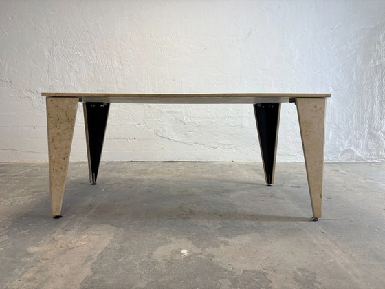 Image 1 of Vintage natural stoon / tessellated dining table 