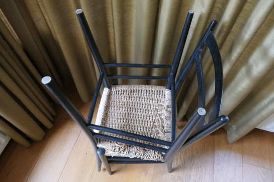 2 Design Gio Ponte Italië stoelen met 2 sporten aan zijkanten – Eetkamerstoelen, Textile (photo 7 of 10)