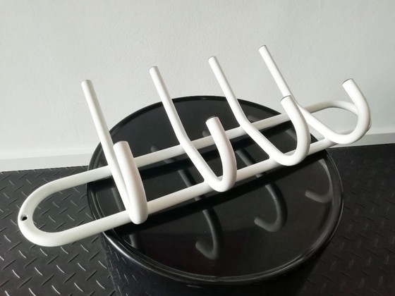 Image 1 of Vintage white wall coat rack 1980s