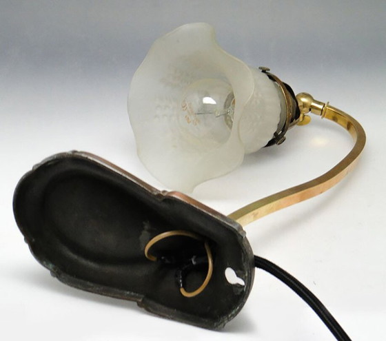 20th Century Glass And Metal Table Lamp, Austria-Hungary, 1890s (photo 18 of 19)