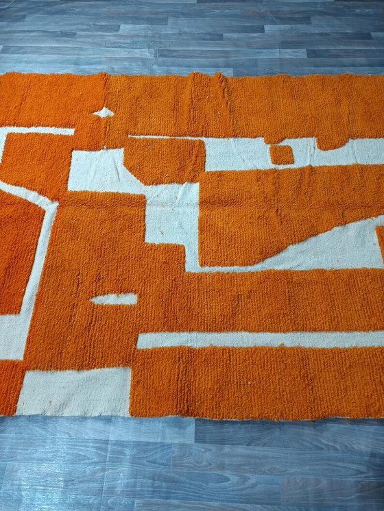 Image 1 of Orange tapis bérbere en laine 300cmx200cm 