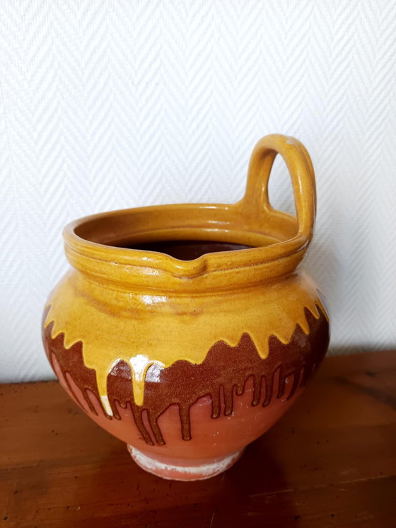 Image 1 of Vintage glazed pottery planter