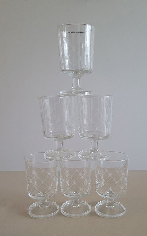 6 bicchieri da vino vintage