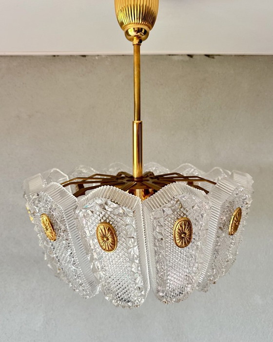 Vintage Kaiser Leuchten Hanglamp – Hanglampen, Glass, Brass (photo 4 of 16)