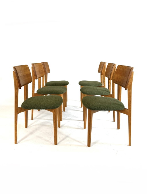 Set of 6x restored Danish dining chair '70