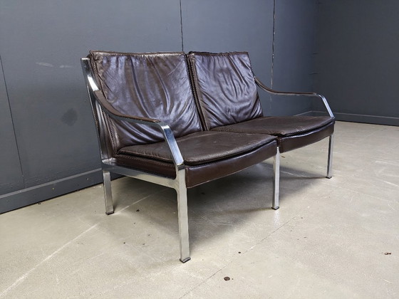 Image 1 of Divano in pelle di Preben Fabricius e Jorgen Kastholm per Walter Knoll, 1960