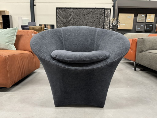 Label Ace fauteuil blauw stof 