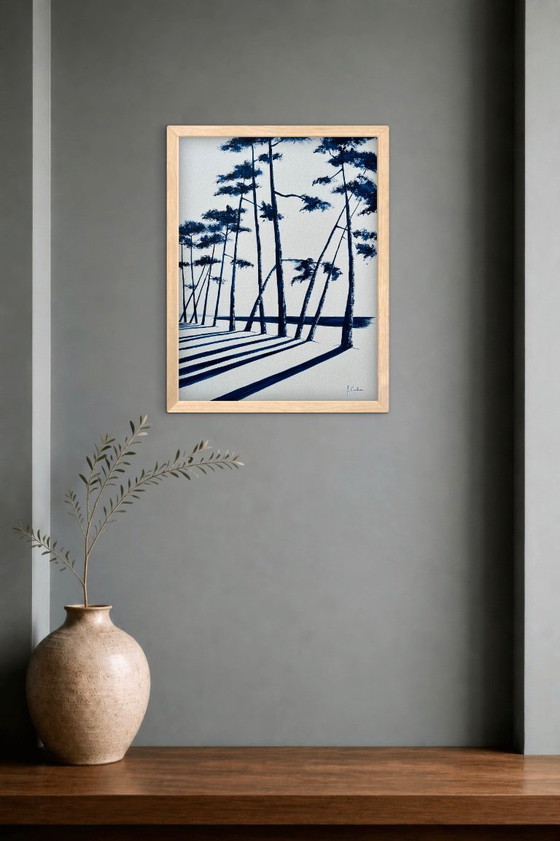 Acrylique Originale Sur Papier Encadrée. – Peintures et dessins, Paper (photo 3 of 10)