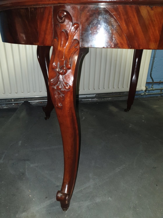 Image 1 of Antiek mahonie coulissen tafel 