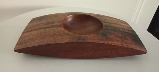Ciotola scultorea in legno / Vide-Poche (30 cm) – Mid-Century / Japandi – beeldhouwkunst, Wood (photo 2 of 6)