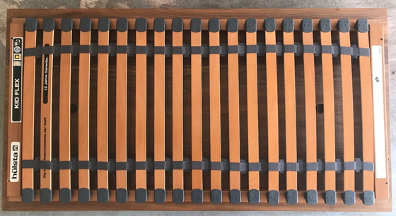 Image 1 of Cot convertible into junior bed, box spring, mattress, sheets, Hülsta Casalino model.