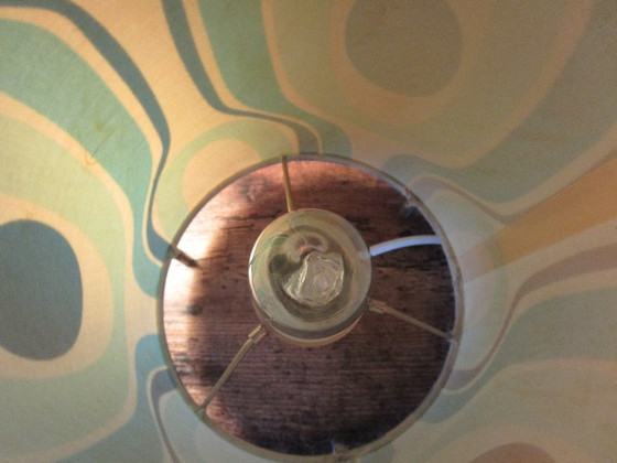 Image 1 of Vintage fabric design lamp 22 cm blue/white