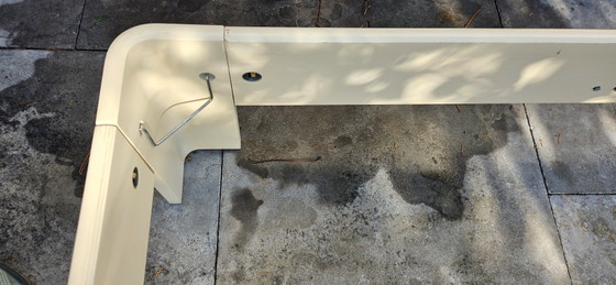 Vintage alert! Midcentury Space Age headboard with 70s Auping bed frame, Bedroom accessories, Metal, Wood (photo 28 of 48)