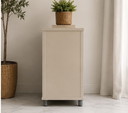 Moderne Japandi dressoirkast in beige – 2 deuren & 4 lades
