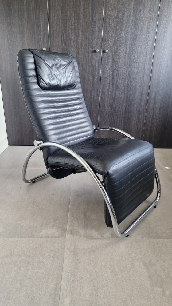Scandinavian Design Recliner by Ingmar Relling Optima (Bauhaus style) – Adjustable recliner chair, Leather (photo 3 of 6)