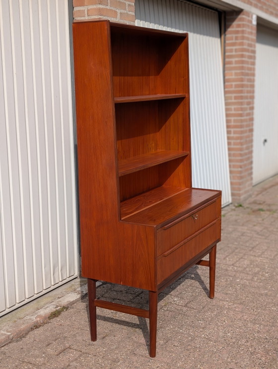Image 1 of Vintage Danish Teak Wood Cabinet / Bookcase 1960s