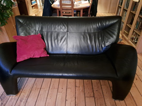 Image 1 of Leolux Echnaton 2,5 zits in zwart leder