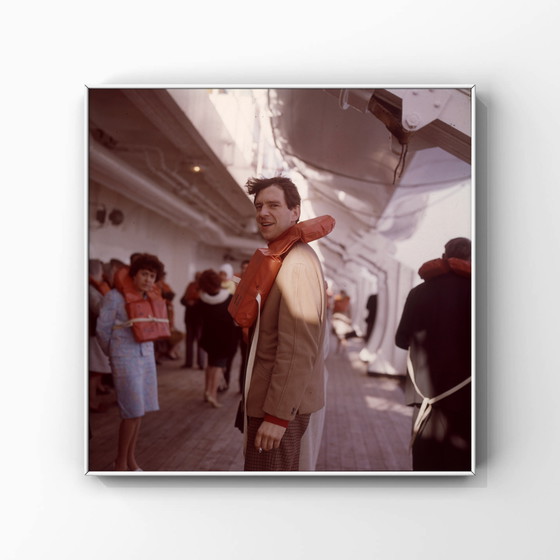 Image 1 of 1x Ramses Shaffy an Bord der Nieuw Amsterdam, 1965