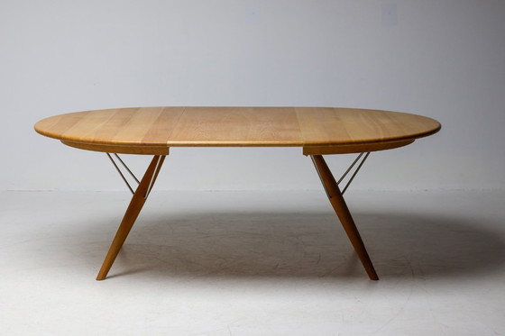 Image 1 of HANS J. WEGNER PP75 DINING TABLE IN OAK WITH ELEVEN OAK CH36 DINING CHAIRS