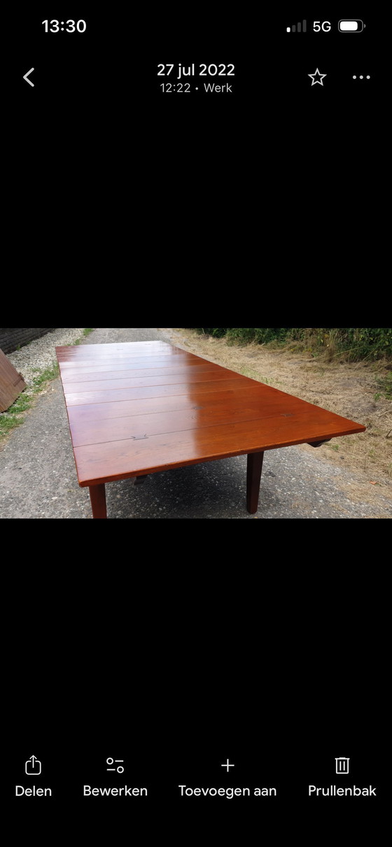 Image 1 of Schuitema Jugendstil Eetkamer Tafel Met Tussenbladen Max 240 Cm