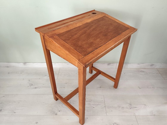 Image 1 of antiker Schulschreibtisch