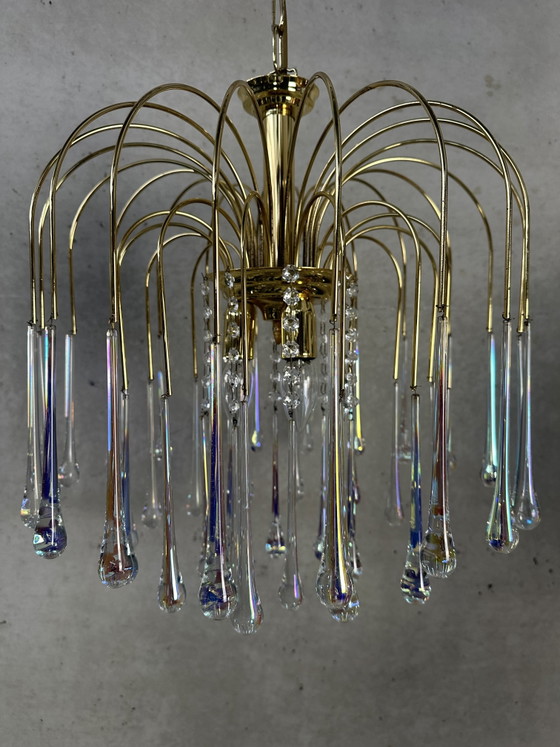 Image 1 of Lustre Hollywood Regency en forme de larme - Massif