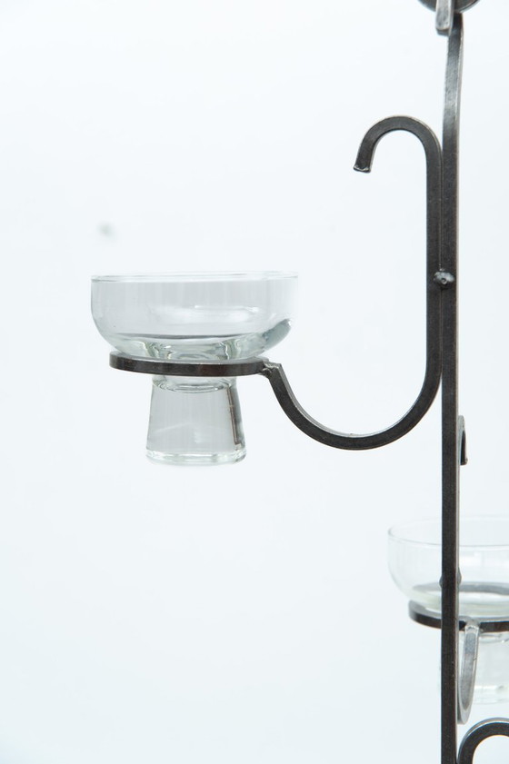 Image 1 of wrought iron candle holder from Denmark