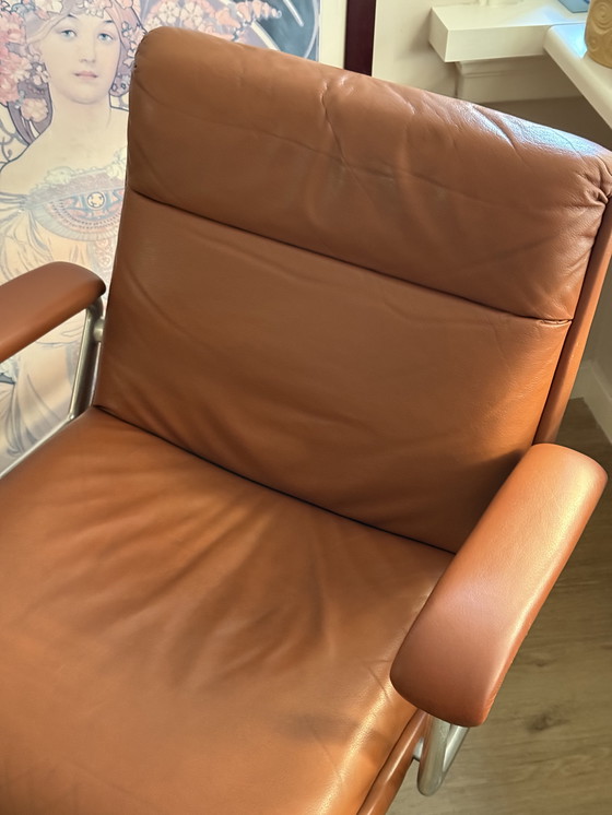 Image 1 of Poltrona da ufficio o sedia da ufficio in pelle vintage Girsberger