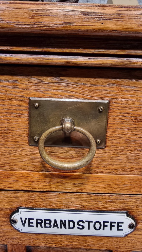 Image 1 of Apothecary Cabinet Drawers Antique Pharmacy Cabinet