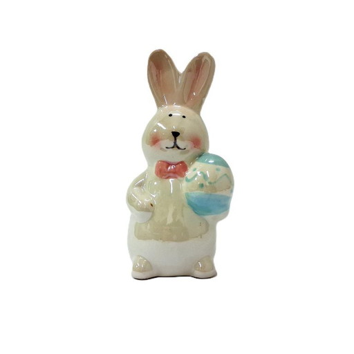Ceramic Glazed rabbit figurine 12 cm