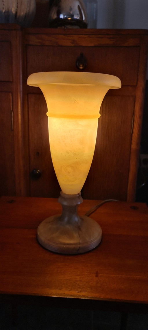 Lampe vase Alabaster Massive '70