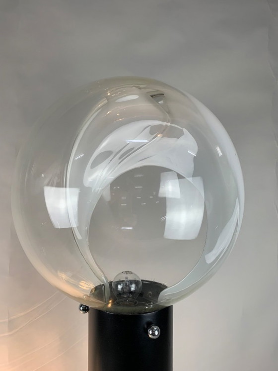 Image 1 of LAMPADA DA TERRA A MEMBRANA VINTAGE ITALIANA DI ZUCCHERI per Venini