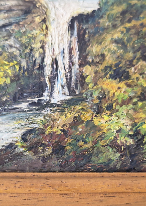 Image 1 of Painting with a typical Indonesian landscape